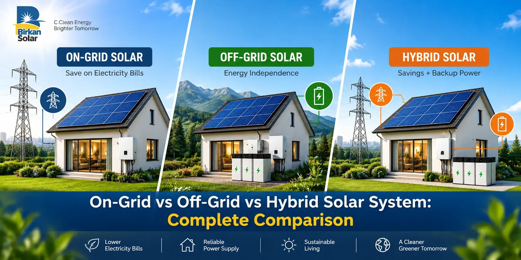 On Grid vs Off Grid vs Hybrid Solar System